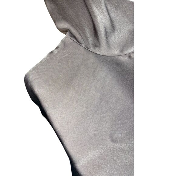 Dress Forum Button Down Blouse Dull Satin Slim Shirt Purple Brown Size Medium - Picture 6 of 7